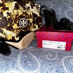 Tory Burch Black Patent Leather Heels